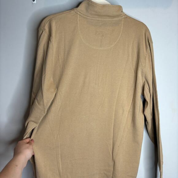 The Normal Brand Puremeso Quarter Zip Pulliver in Dune - Picture 9 of 10